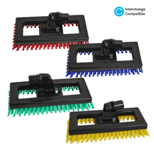 Swivel Deck Brush Black w/ Coloured Bristles