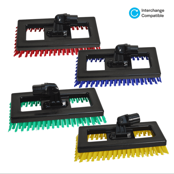 Swivel Deck Brush Black w/ Coloured Bristles
